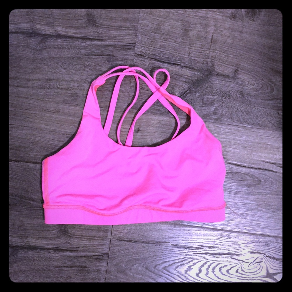 Pink Lululemon Energy Bra